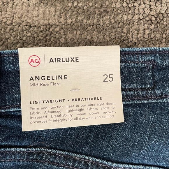 NWT AG Adriano Goldschmied Jeans Angeline Mid-rise Flair size 25 - Picture 5 of 7